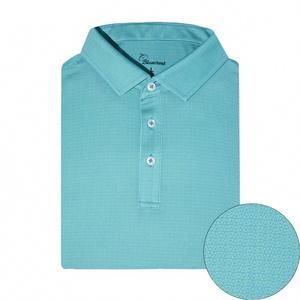 NEW BLUECREST the apex print performance polo in blue & green